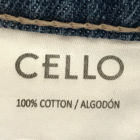 Cello Jean Women 00/23 Blue High Rise Distressed Destroyed Button Fly Preppy - Picture 12 of 14